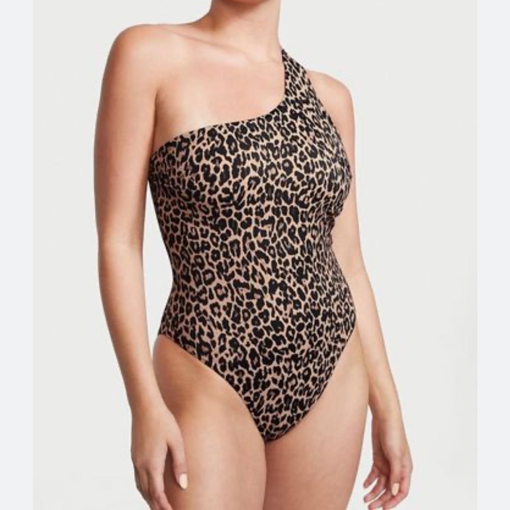 Victoria Secret Leopard Print One Piece Bathing Suit M